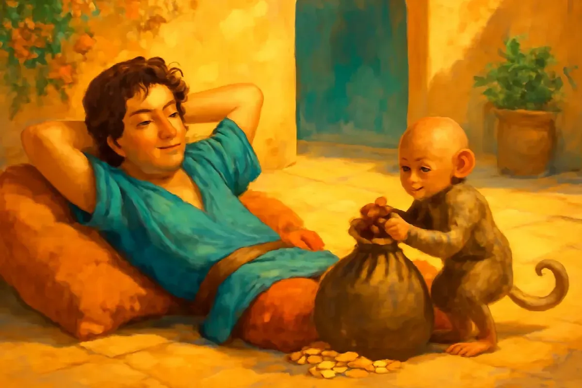 A-bu Mô-ha-mét kẻ lười và con khỉ