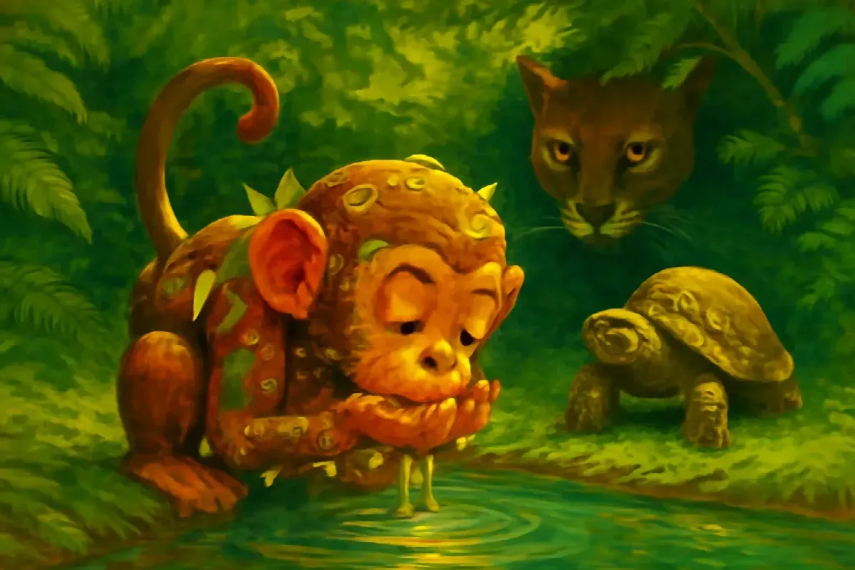 Rùa tinh khôn và khỉ tinh nghịch