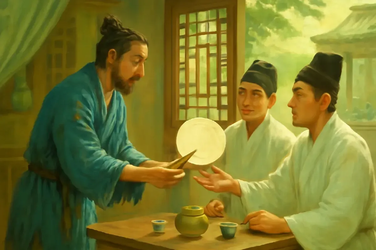 Triệu Bá Thăng gặp vua ở quán trà
